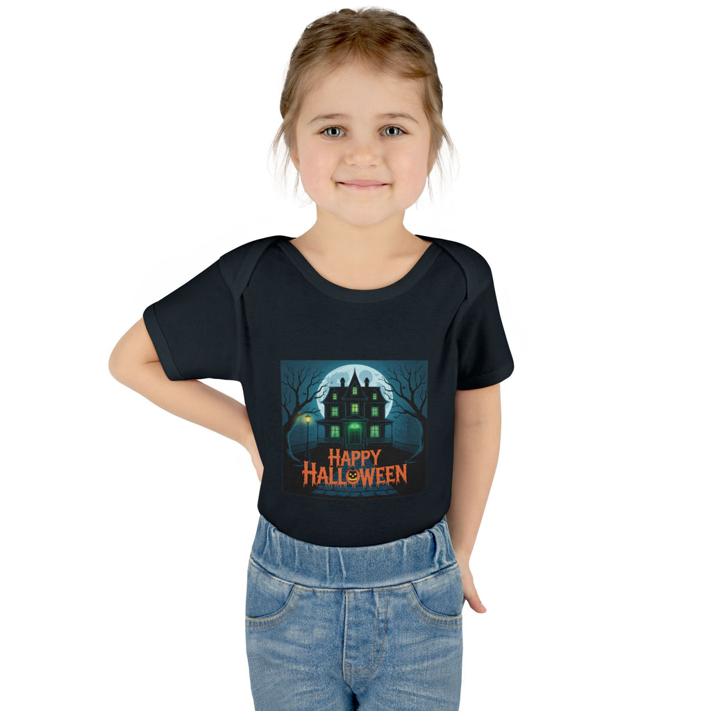 Spooky House Halloween Themed Baby Bodysuit Onesie