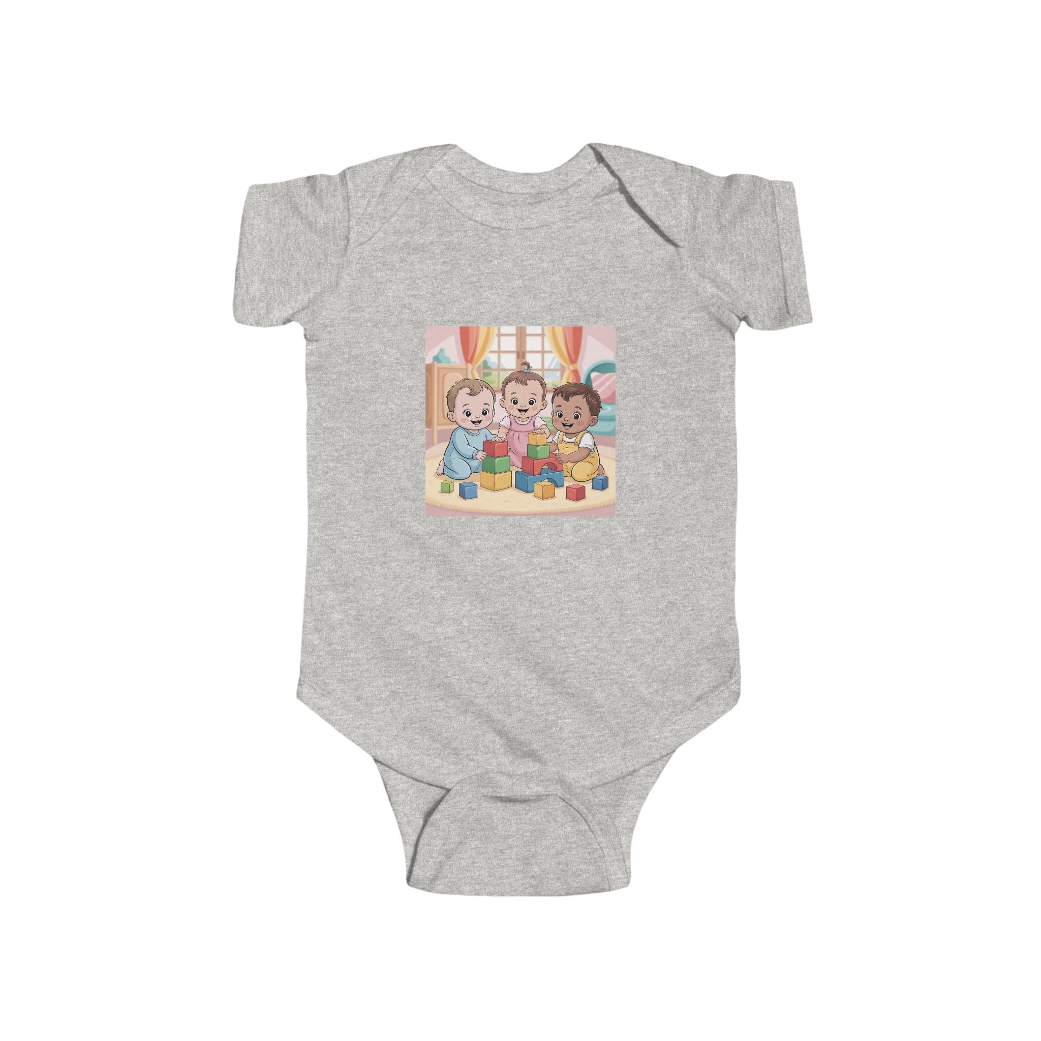 Infant Bodysuit - Babies and Blocks Design