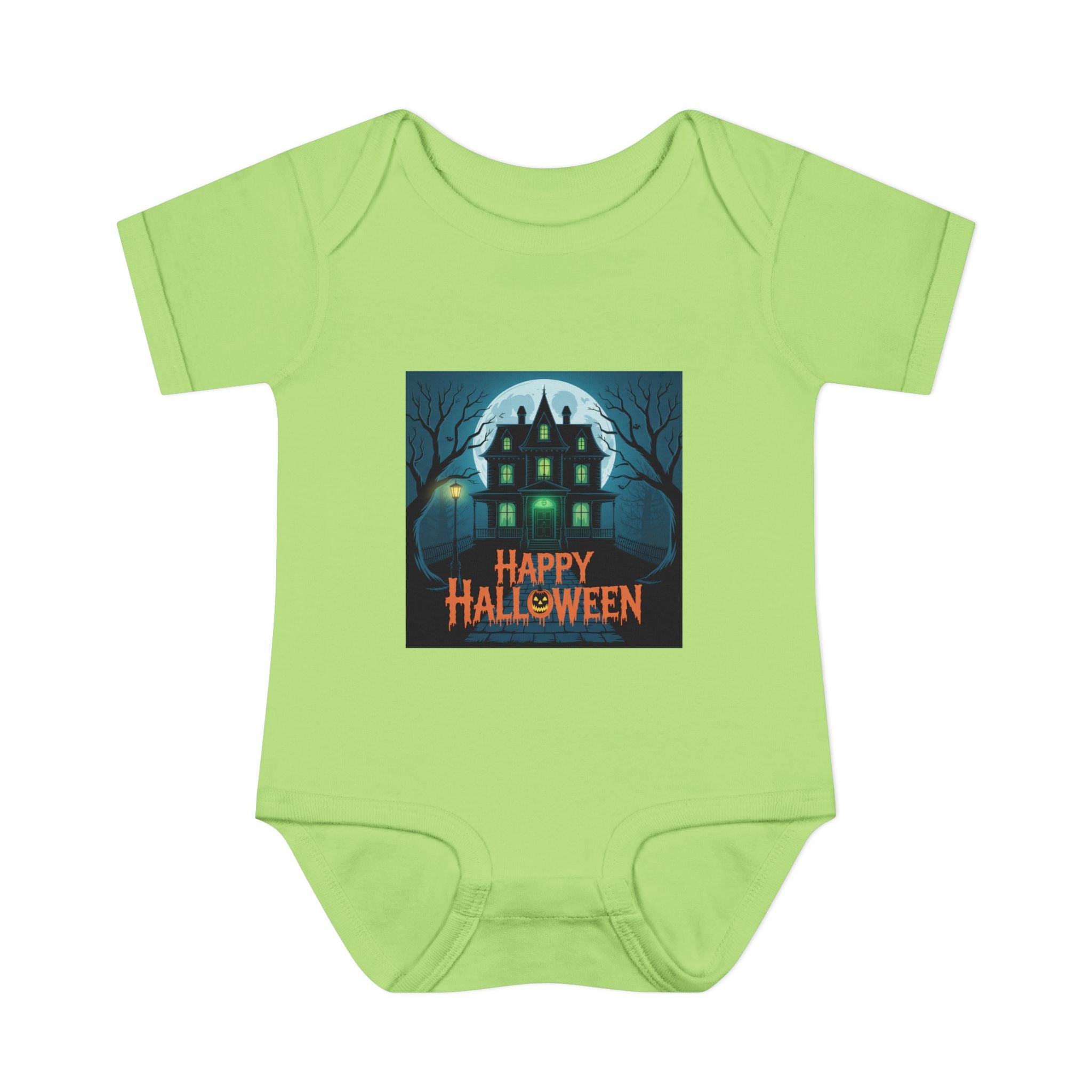 Spooky House Halloween Themed Baby Bodysuit Onesie